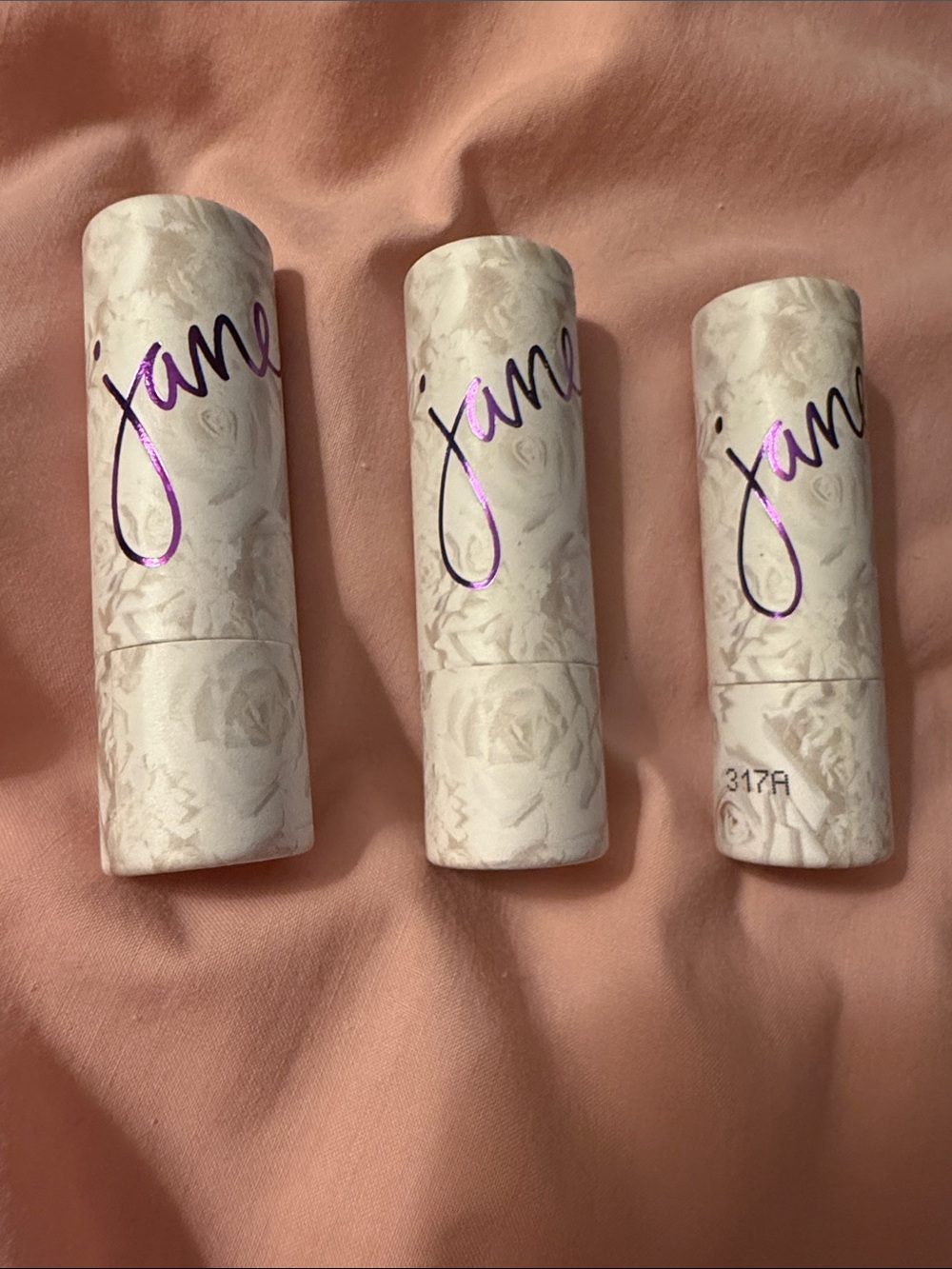 Jane Satin Lipstick Trio — Soft Cream Shades, 2 Day Dreamer & 1 Beach Babe